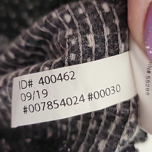 Express Off or on the Shoulder Dress Black w/White Spots Puff Short Sleeves Sz S - Picture 13 of 13